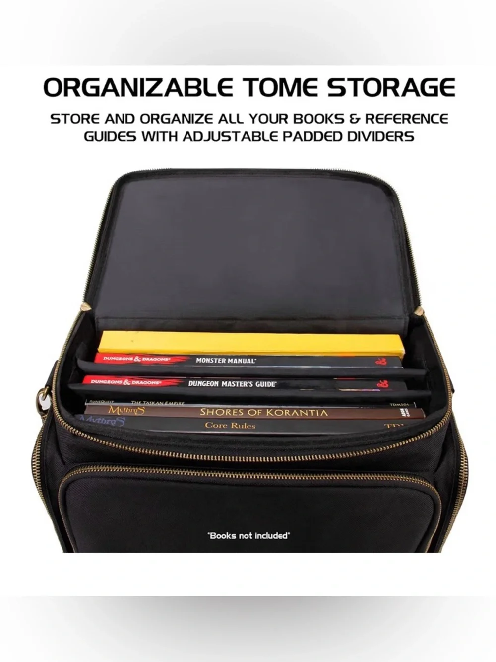 Enhanced DnD bag. Dungeons and Dragons carring case in black.